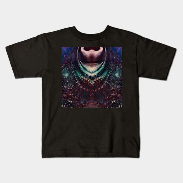 Fractal Royal Necklace Kids T-Shirt by KirstenStar 